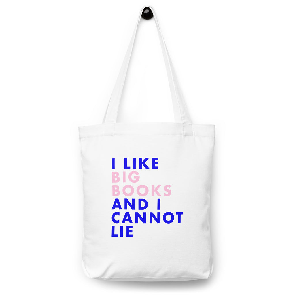 'Big Books' Cotton tote bag (Blue/Pink).
