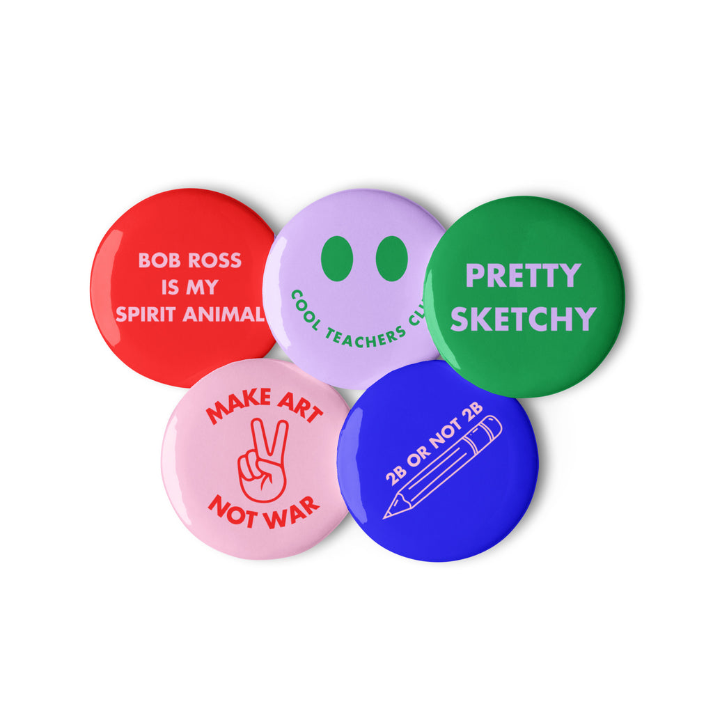 'Art Teacher' Set of badges.