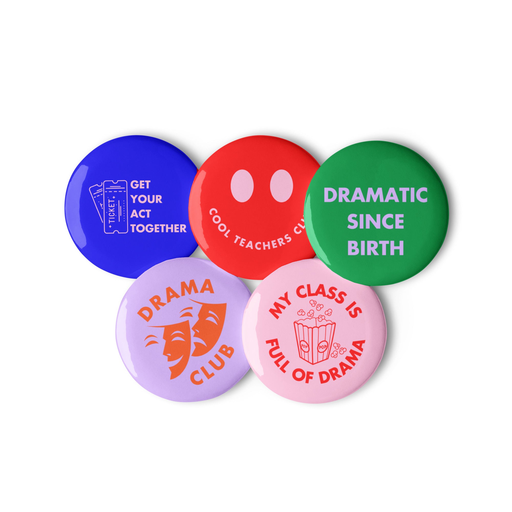 'Drama Teacher' Set of badges.