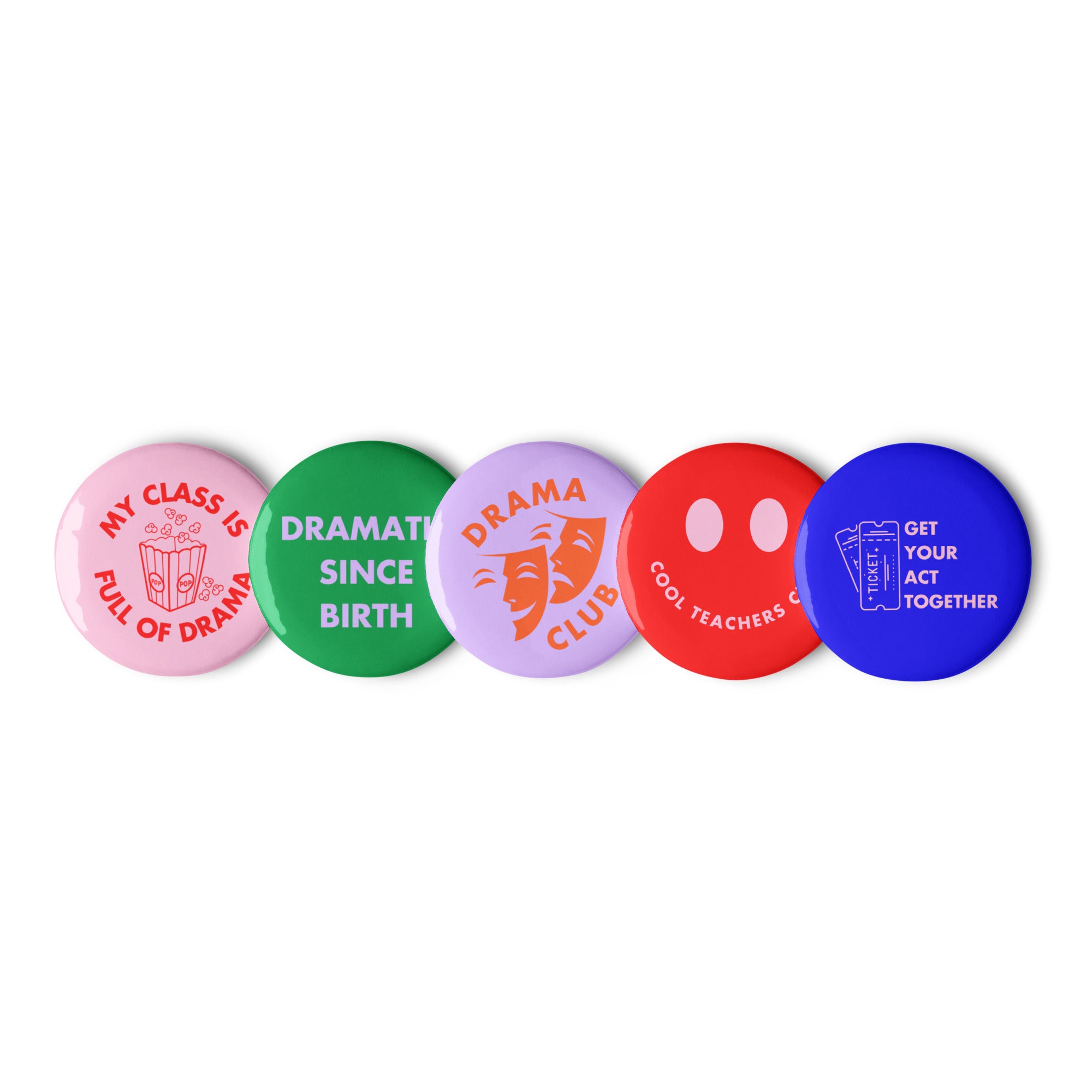 'Drama Teacher' Set of badges.