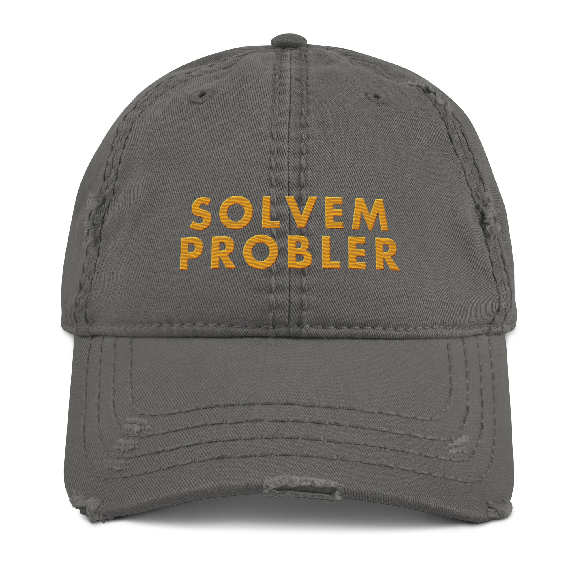 'Solvem Probler' Distressed Cap.