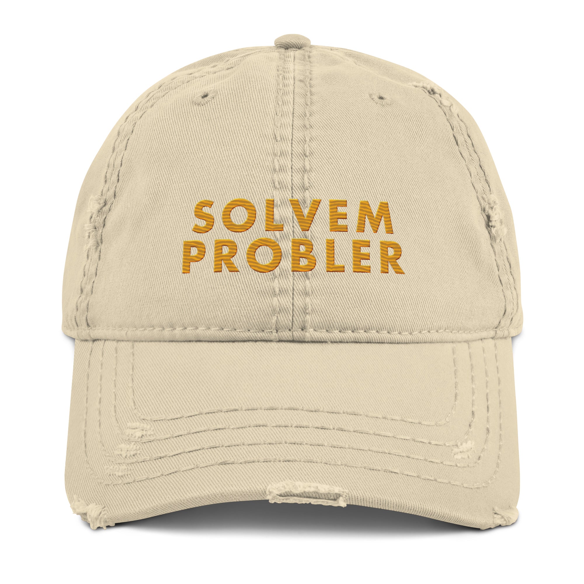 'Solvem Probler' Distressed Cap.