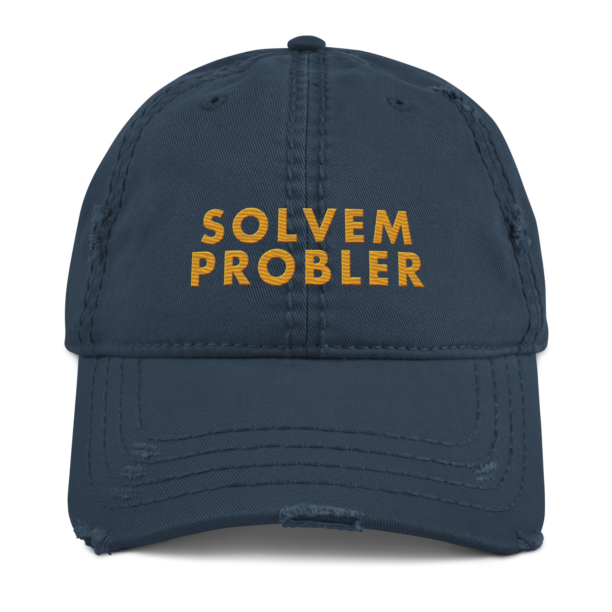 'Solvem Probler' Distressed Cap.