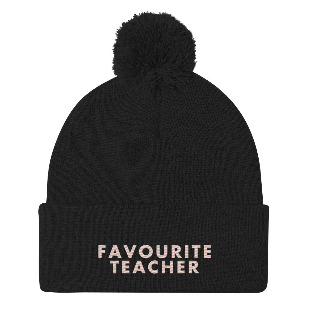 Favourite Teacher Pom-Pom Beanie.