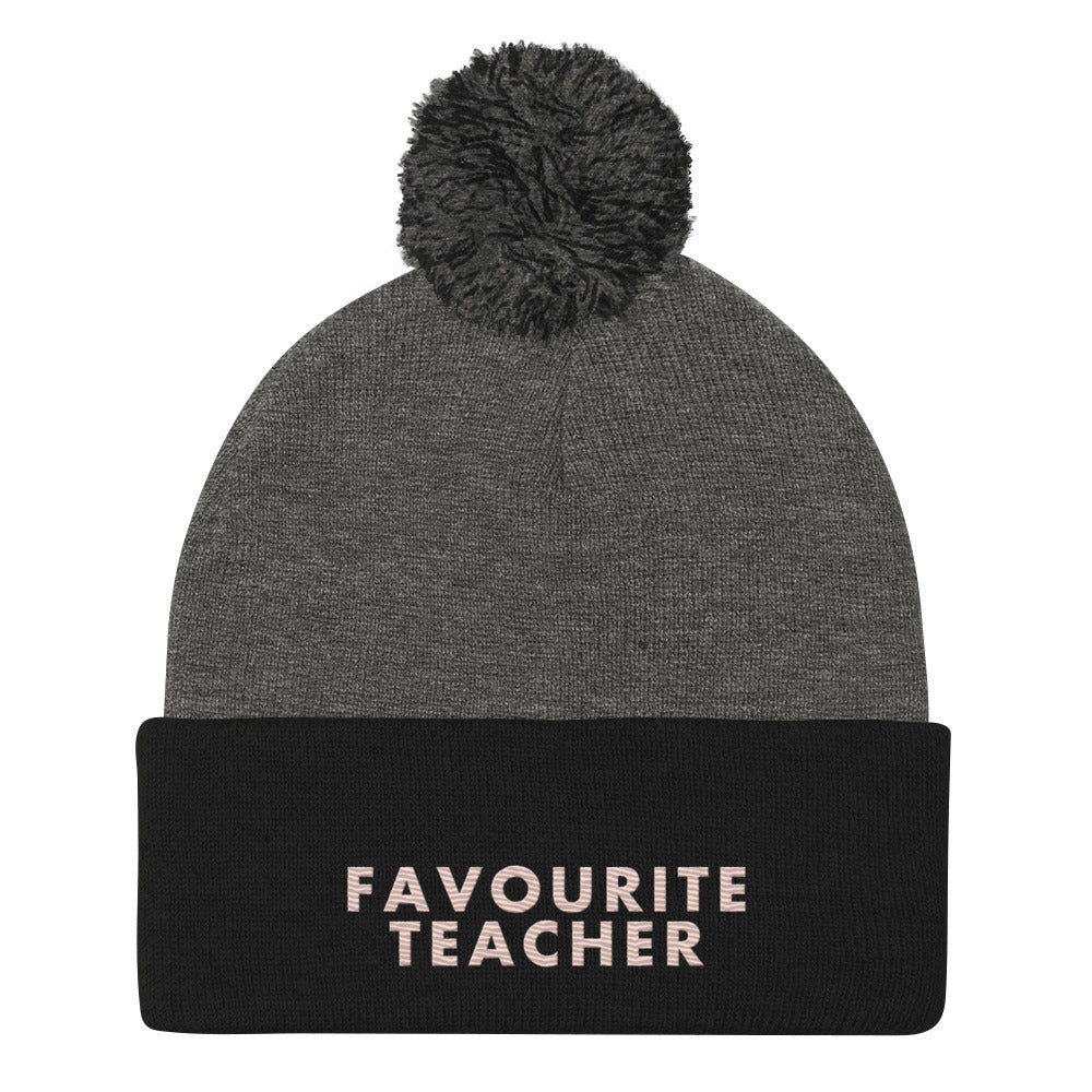Favourite Teacher Pom-Pom Beanie.