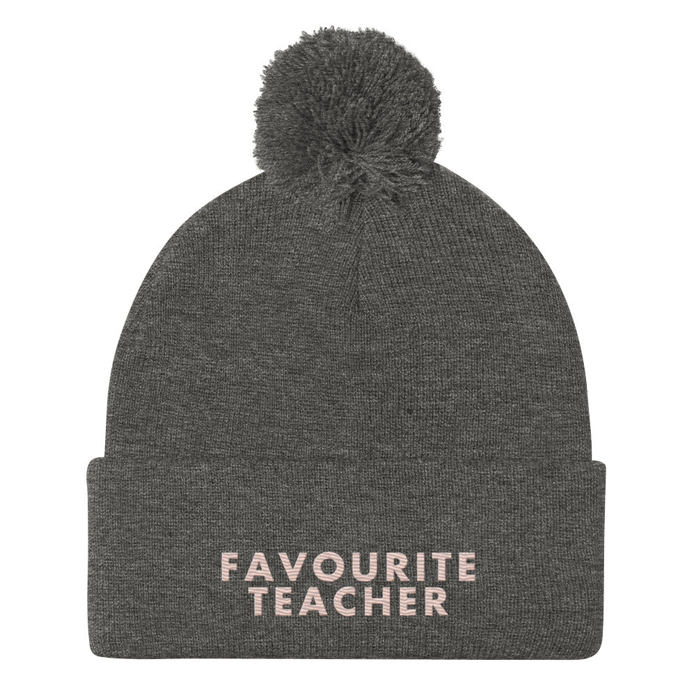 Favourite Teacher Pom-Pom Beanie.