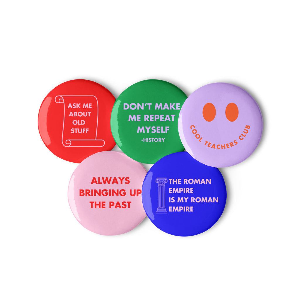 'History Teacher ' Set of badges.