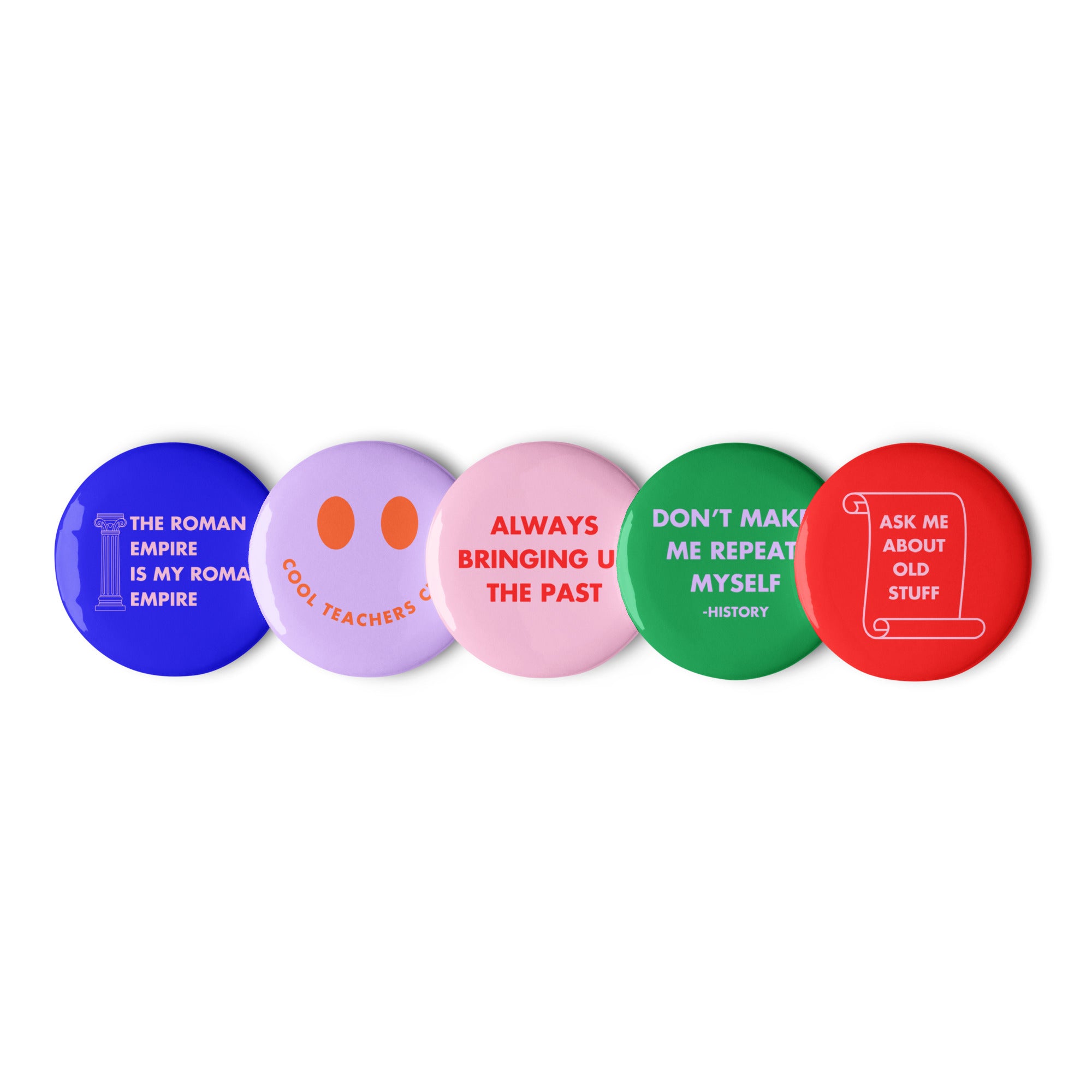 'History Teacher ' Set of badges.