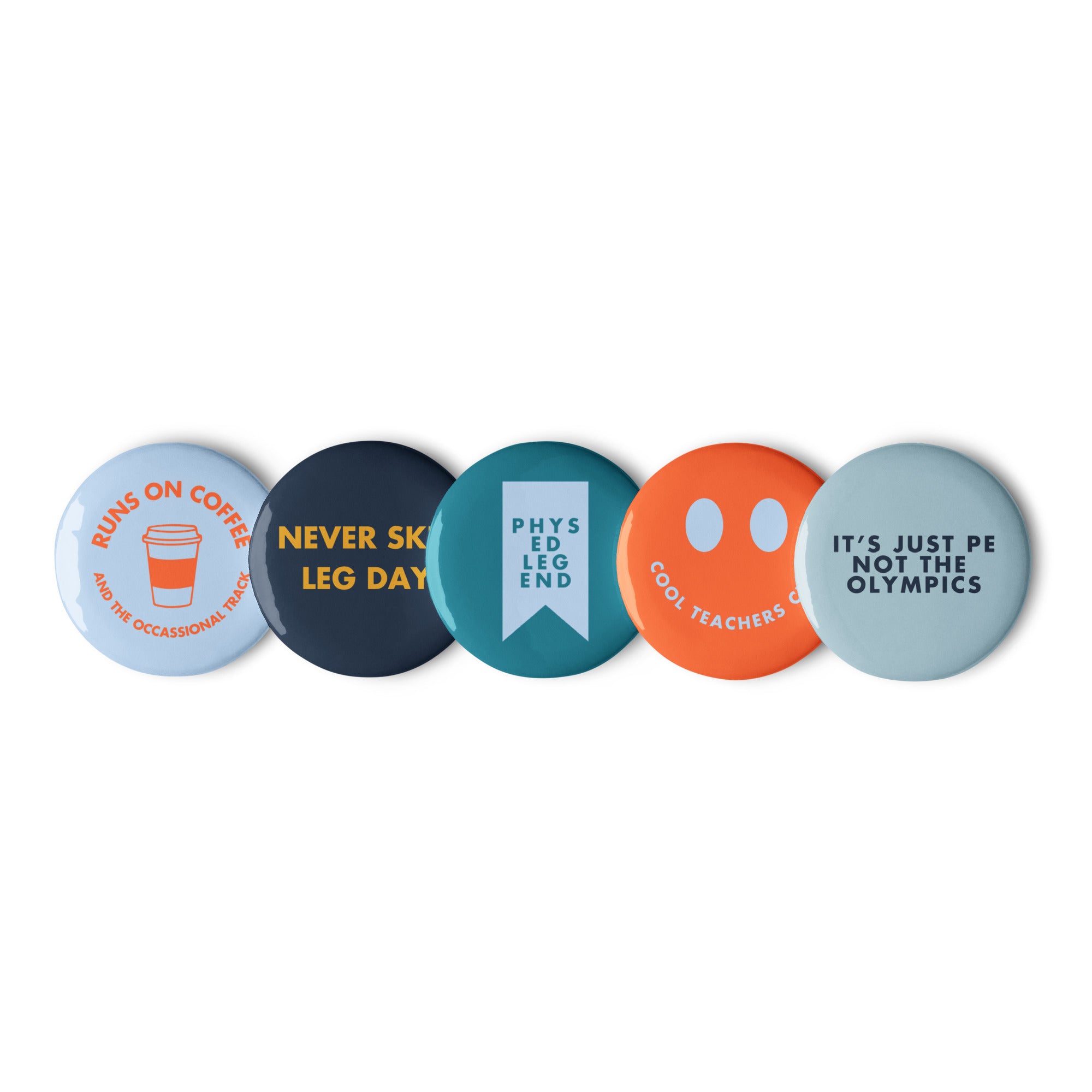 'PE Teacher' Set of badges (v2).